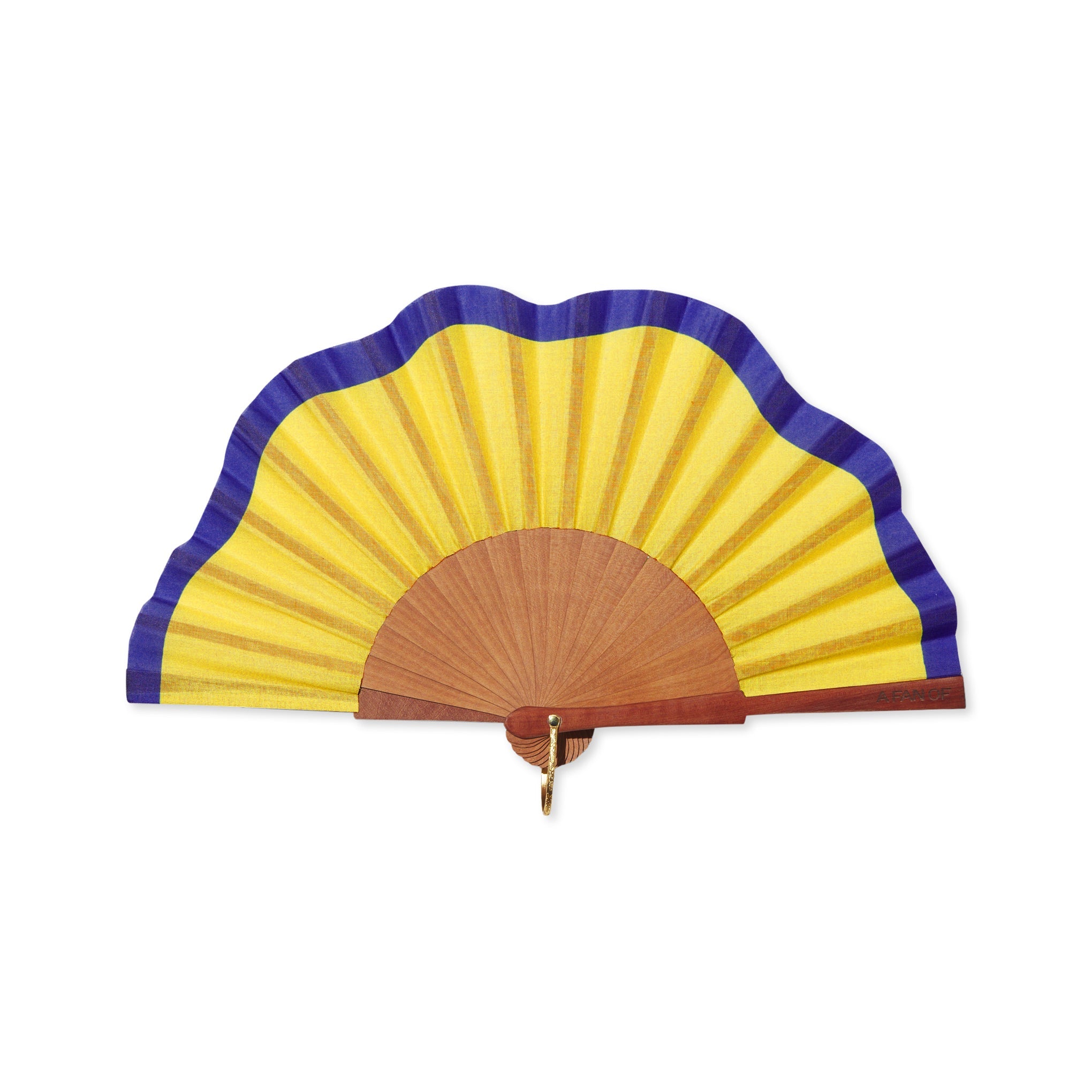 Fluid Shapes Handheld Fan - Yellow