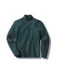 Fisherman Cable Turtleneck - Bottle Green