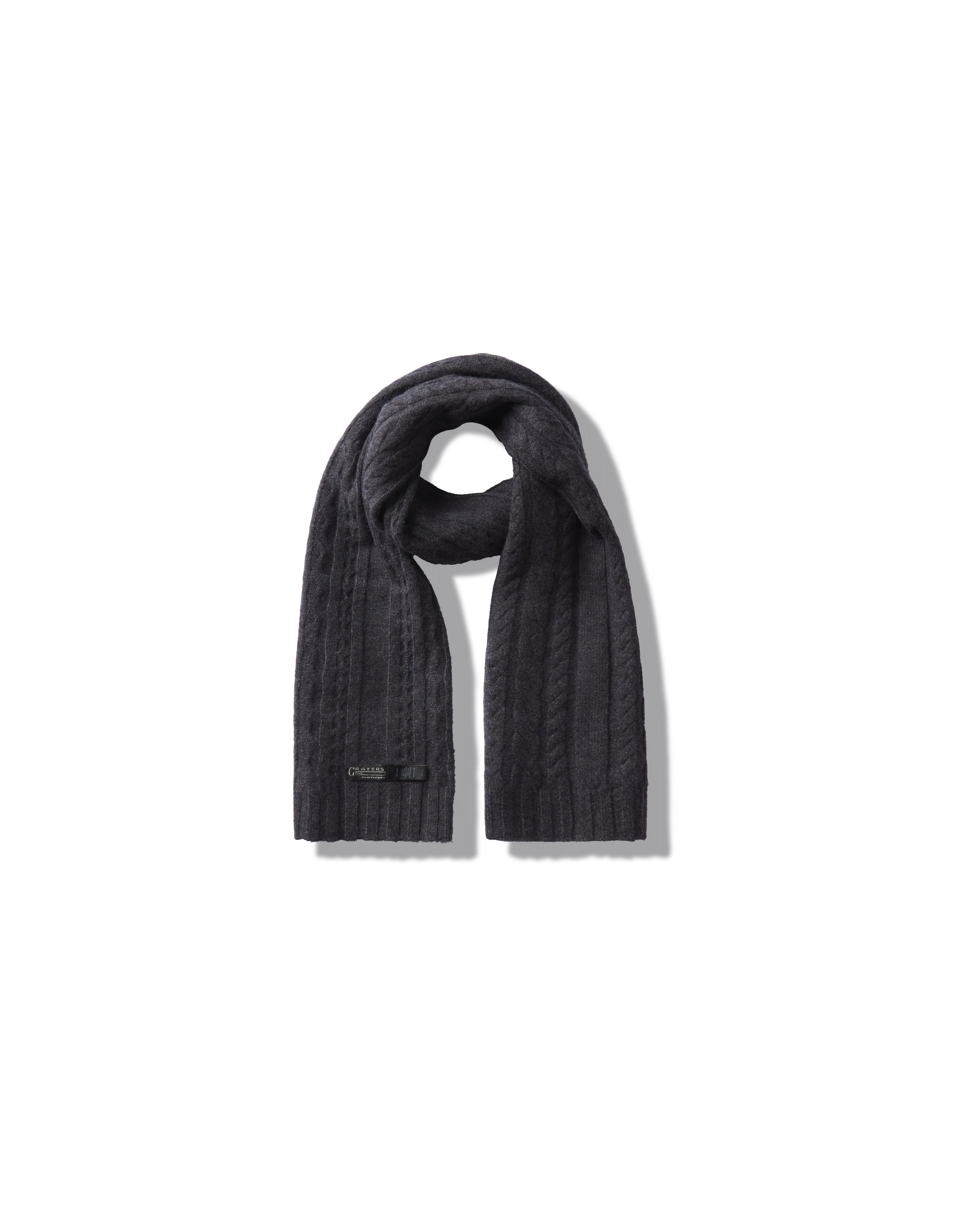 Yarmouth Cable Scarf - Charcoal