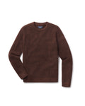 Waffle Stitch Crew Sweater - Brown