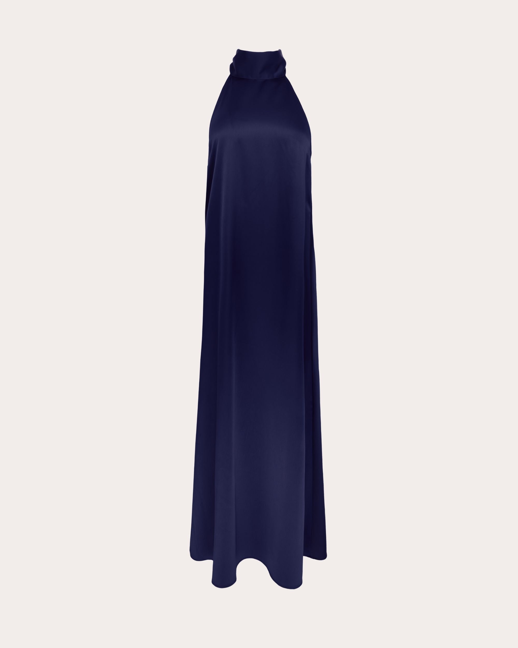 Meera Satin Halterneck Midi Dress