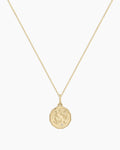 Diamond Zodiac Coin Charm Necklace