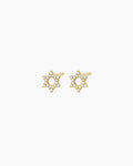 Diamond Star of David Studs