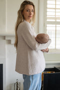 Addison Cross Over Maternity Nursing Knit in Mink by Ripe