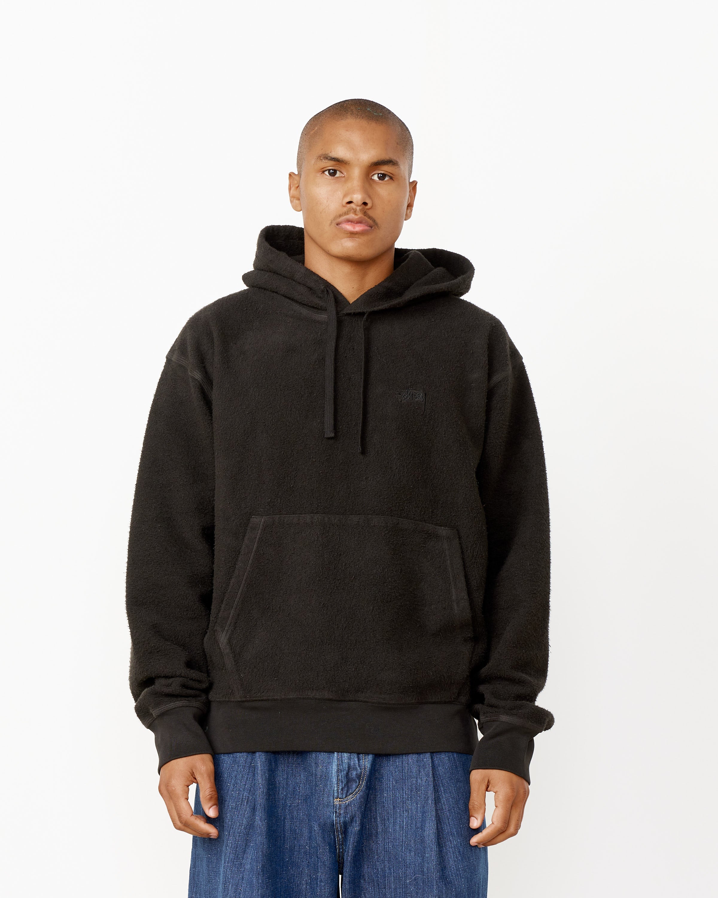 Inside Out Fleece Hood in Black