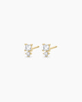 Diamond and White Sapphire Studs