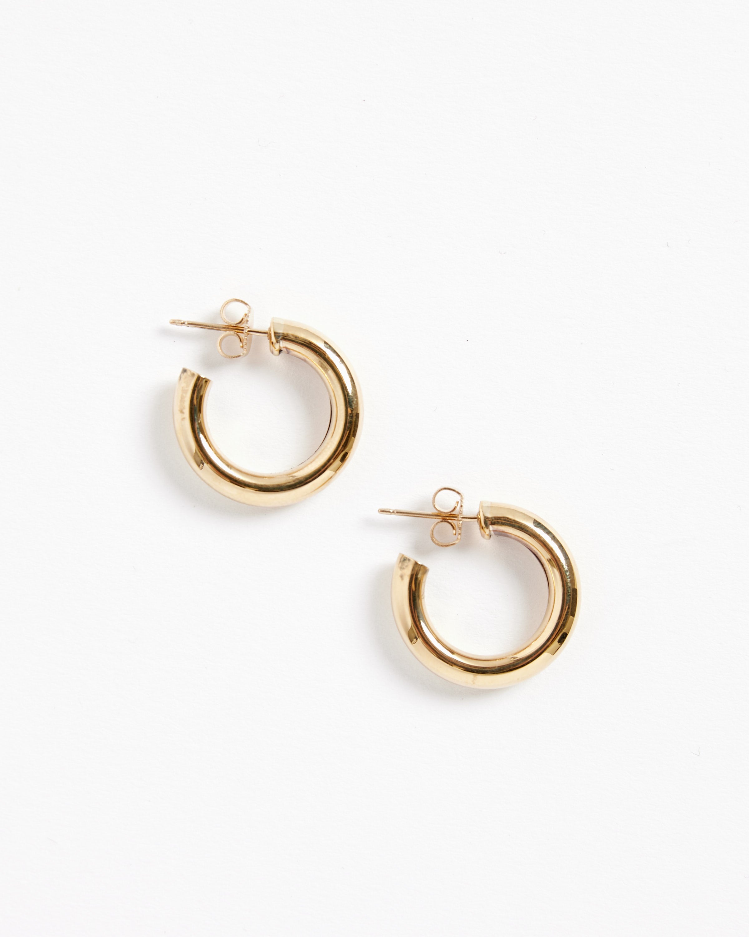 Medium Hoops in Brass