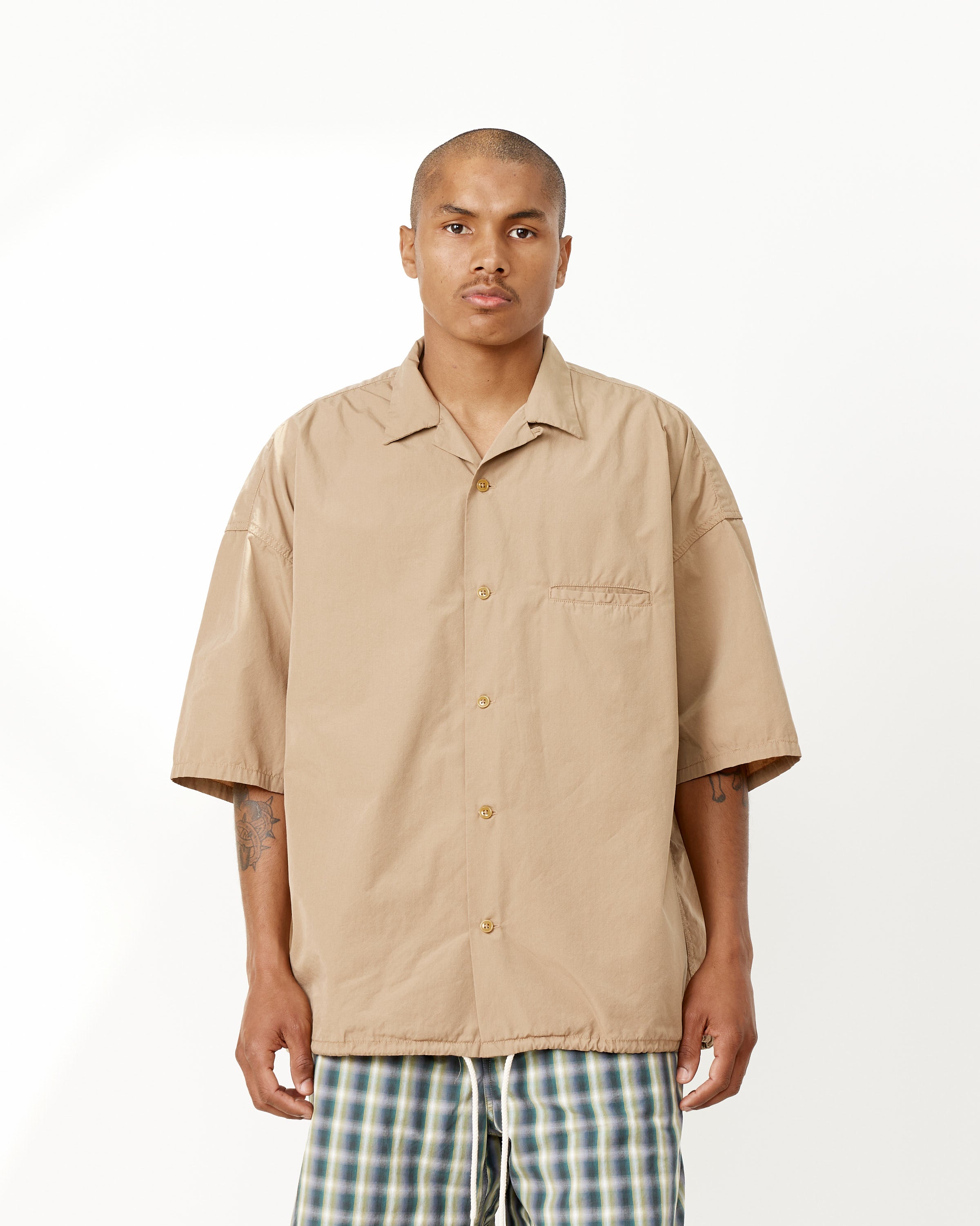 Open Collar Wind Shirt