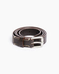Reversed Thin Belt in Dark Brown