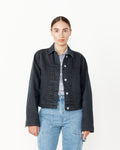 Trucker Jacket in Washed Black