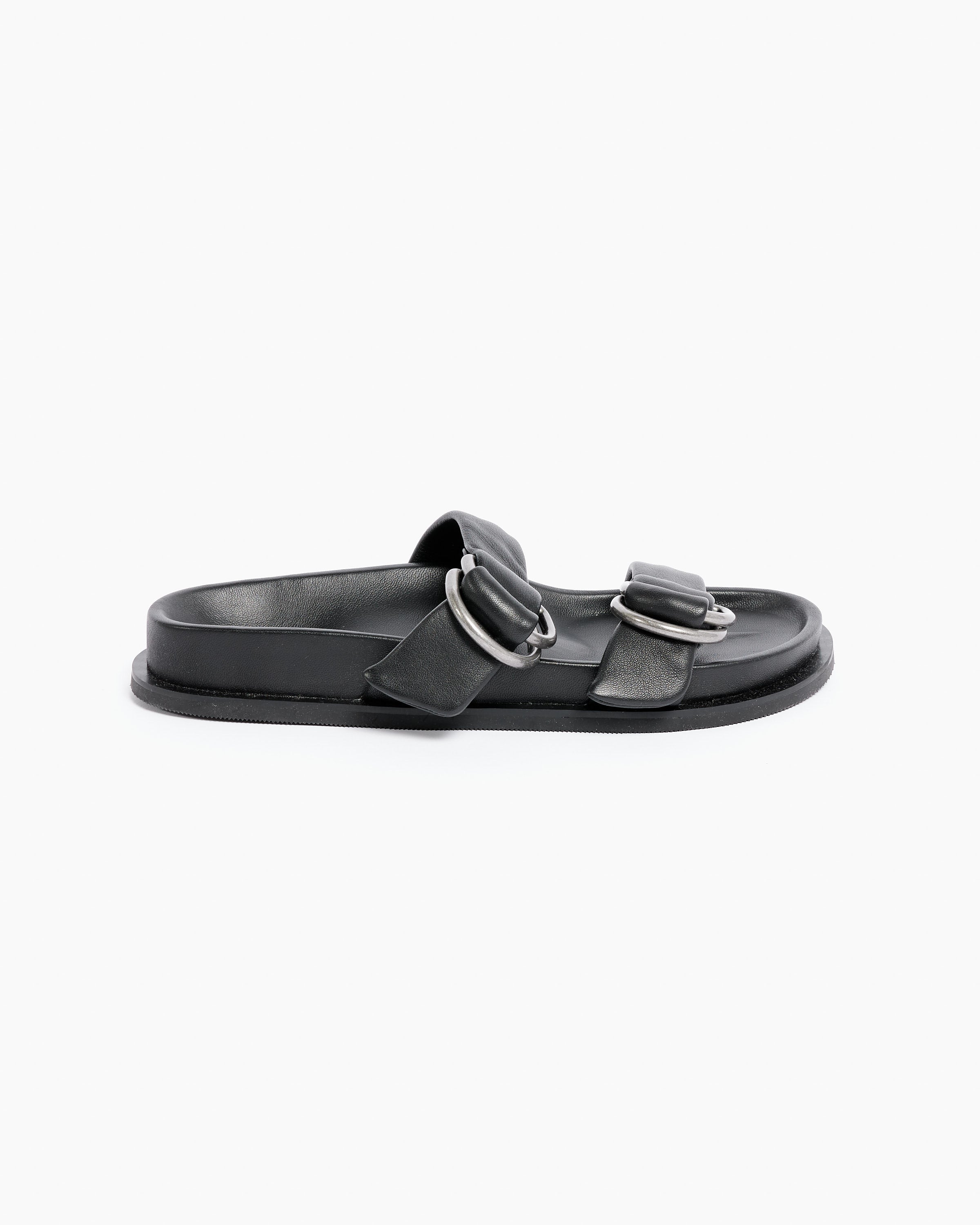 Ring Detail Slides in Black