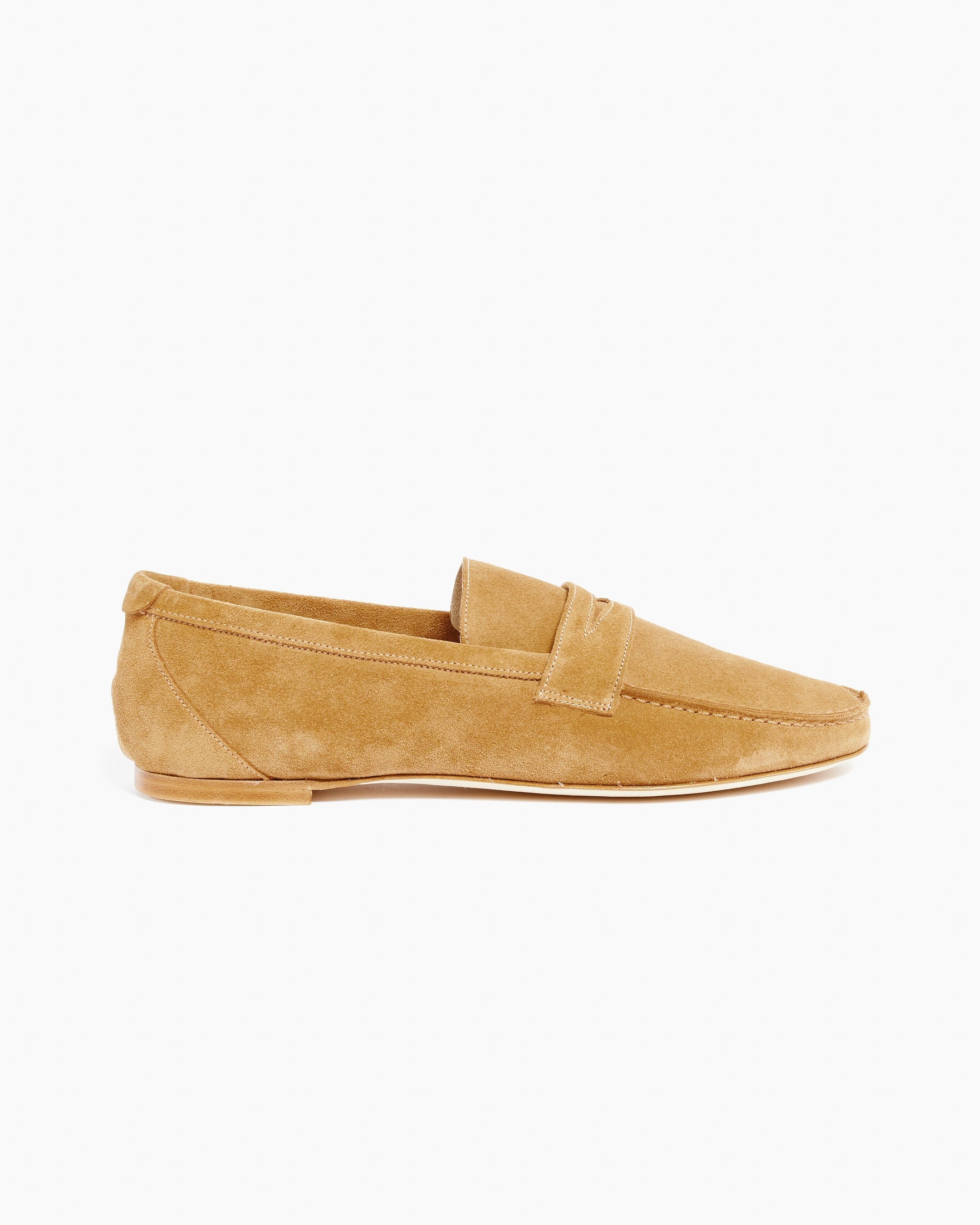 Suede Penny Loafer in Clove