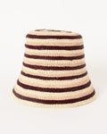Opia Hat in Cream/Tan/Brown Stripe