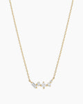 Diamond and White Sapphire Amara Cluster Necklace