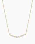 Diamond and White Sapphire Amara Row Necklace