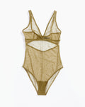 Kate Soft Plunge Bodysuit in Leaf