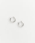 Medium Bagel Hoops in Sterling Silver