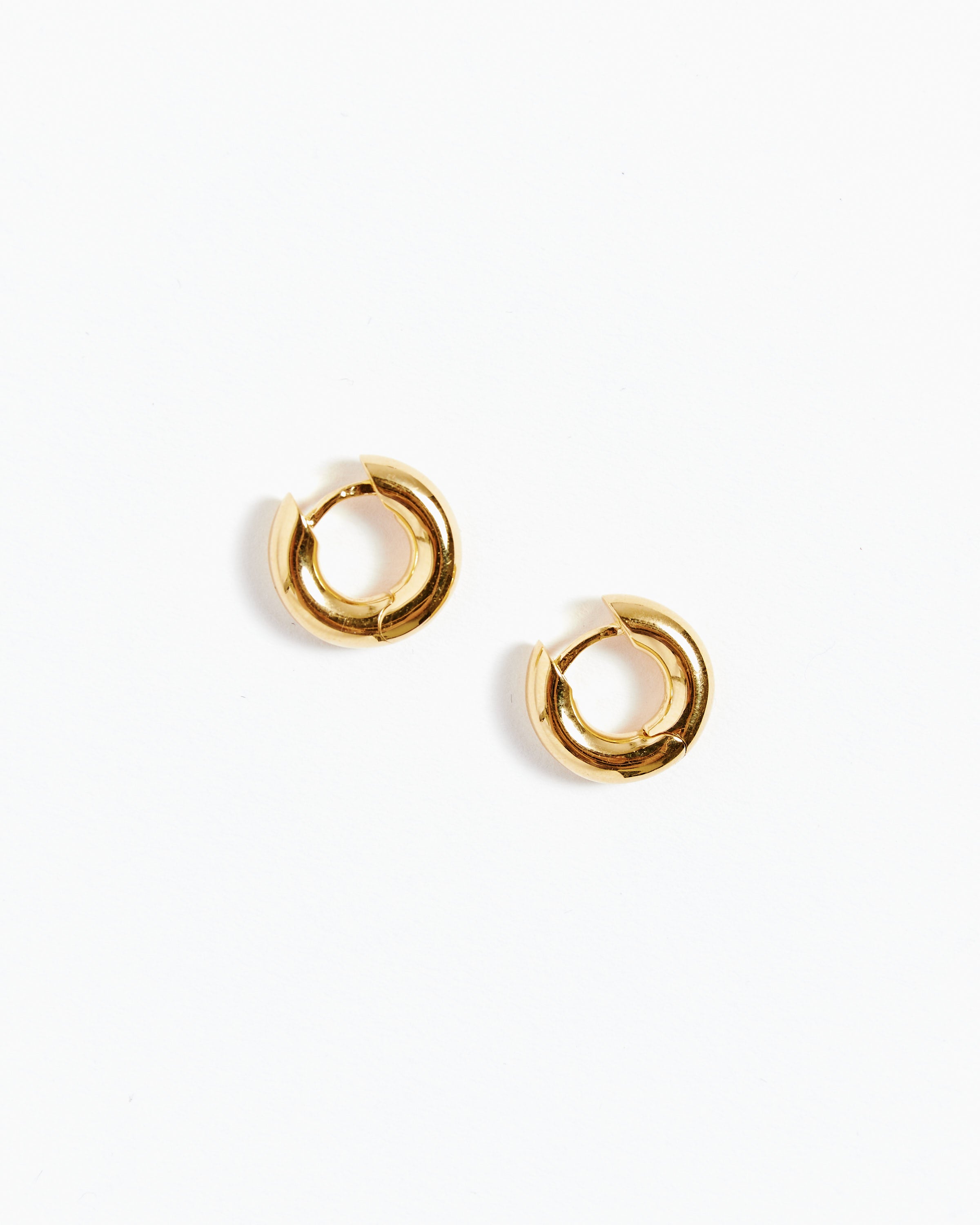 Medium Bagel Hoops in 18K Gold Vermeil