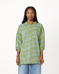 Polo Knit in Green Melange