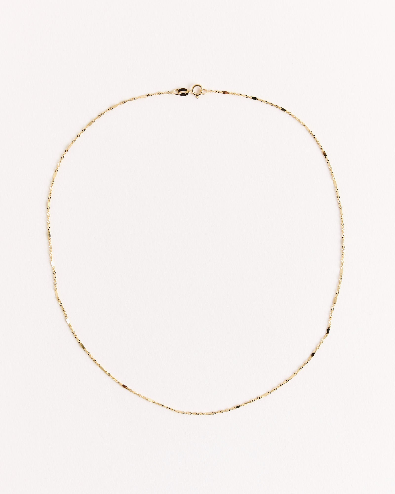 Glitter Link Chain in 14k Yellow Gold