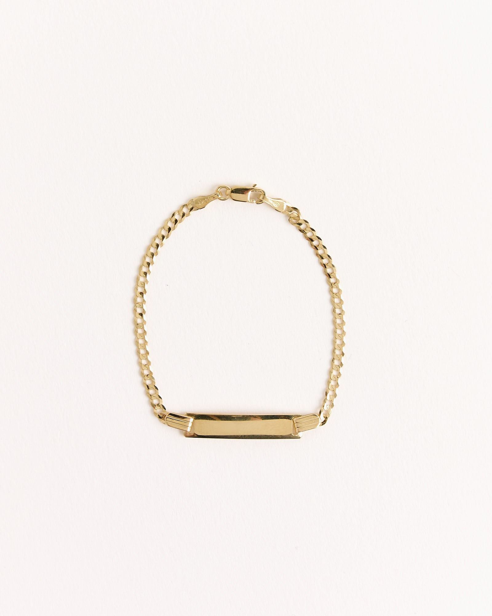 Personalized Cuban Bracelet in 14k Yellow Gold