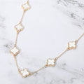 Quatrefoil Stone Station Necklace