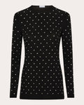 Crystal-Embellished Satin-Jersey Top