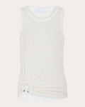Gathered Ribbed Stretch-Cotton Jersey Top