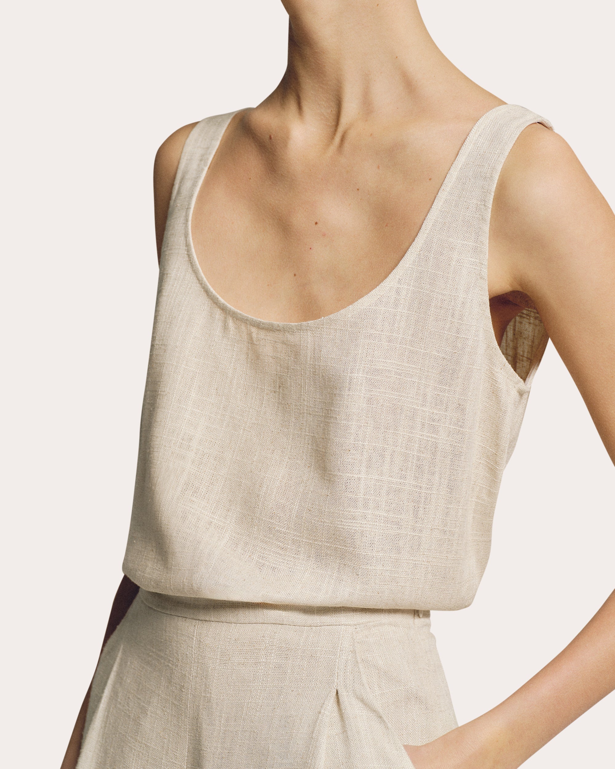 Linen-Blend Tank