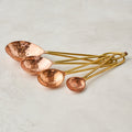 Hammered Copper and Gold Measuring Spoons