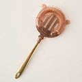 Hammered Copper and Gold Strainer