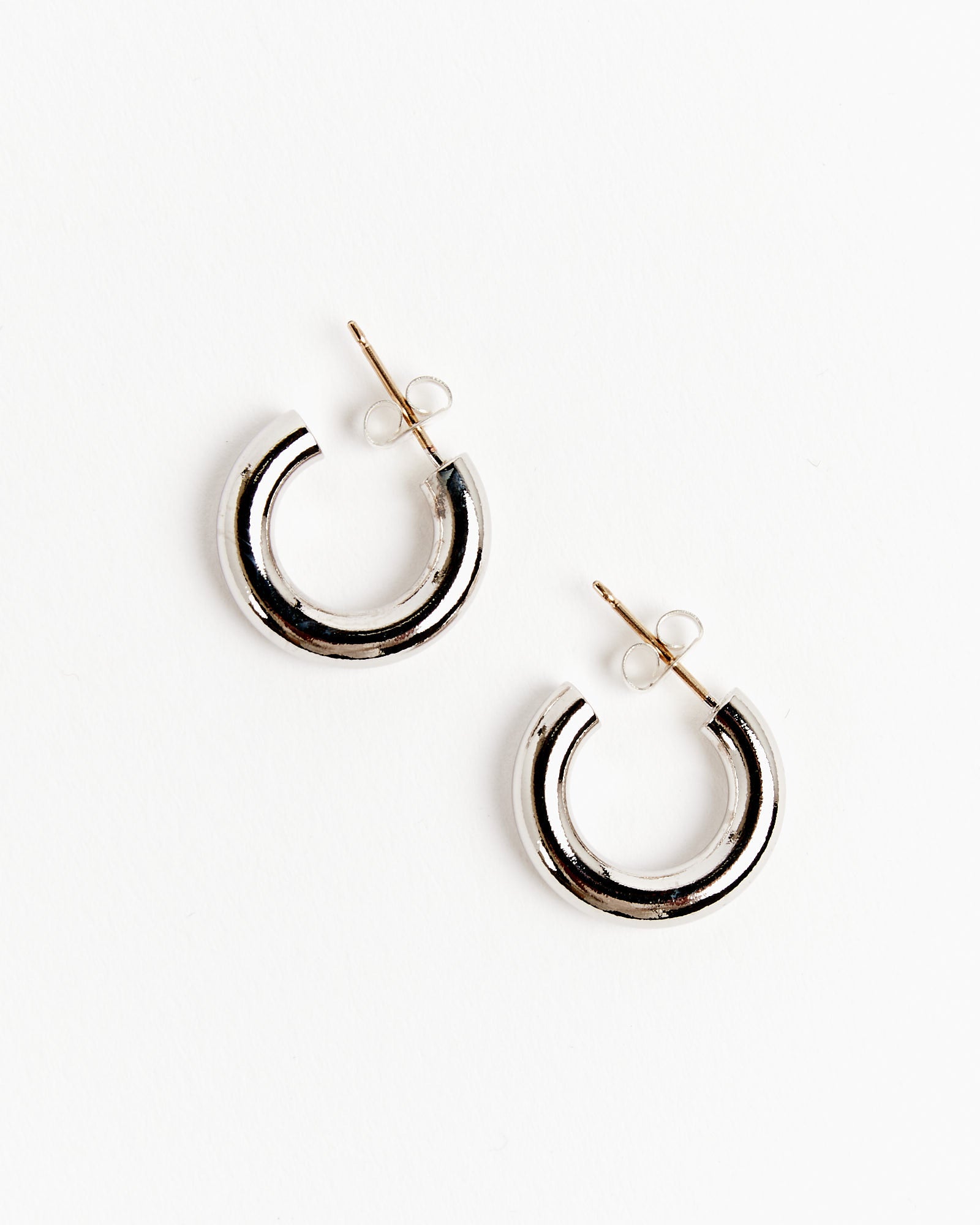Silver Mini Hoops