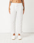 Seersucker Mid Waist Pant