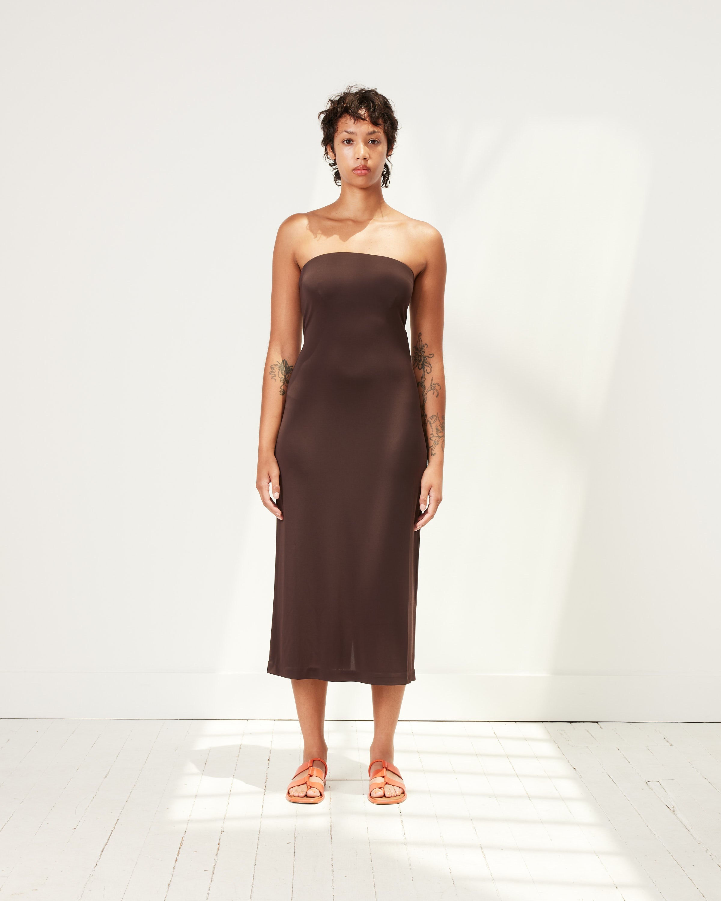 Harlow Jersey Strapless Midi Dress