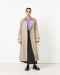 Washed Fine Chambray Trench Coat