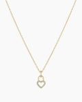 Diamond Heart Padlock Charm Necklace