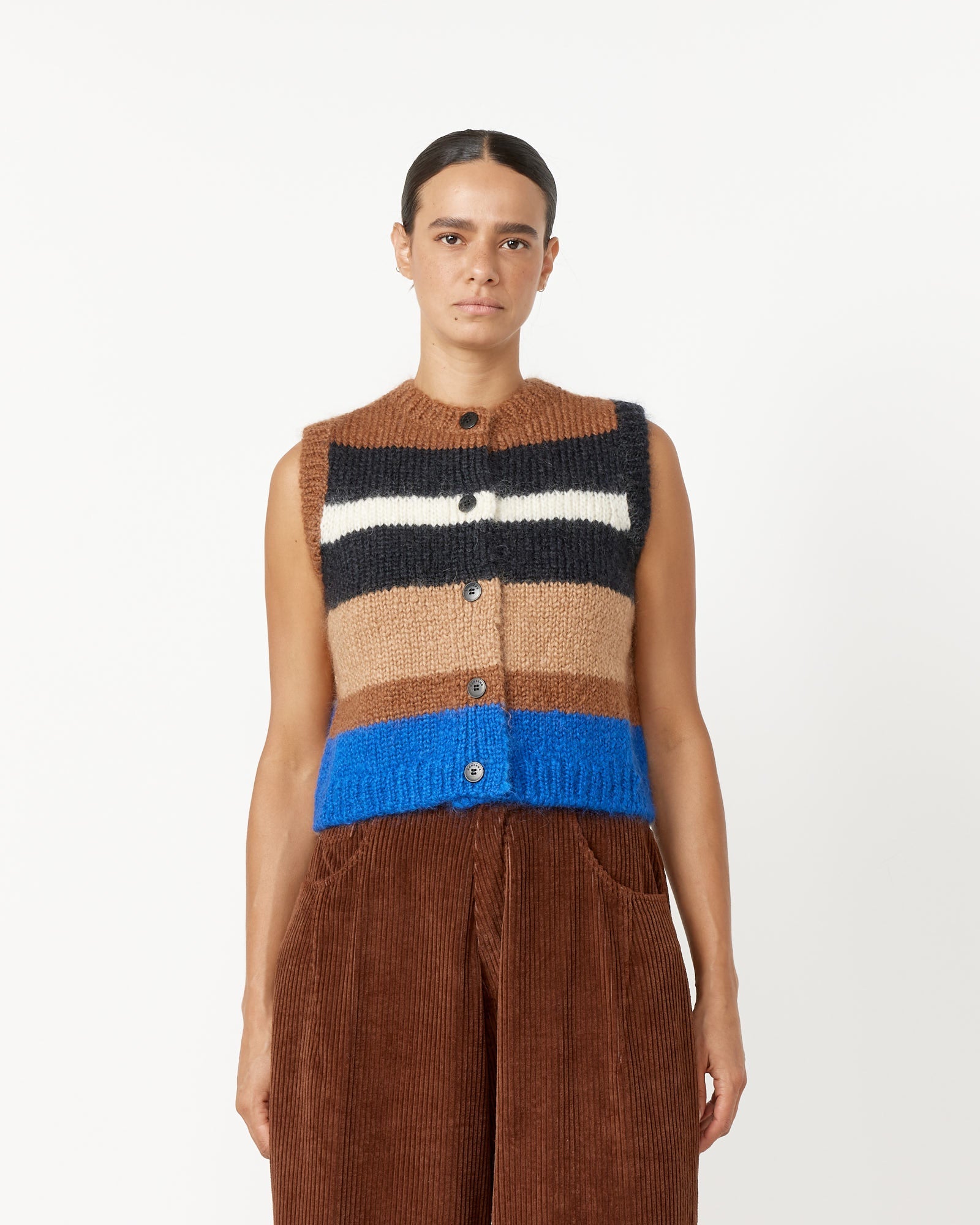 Mohair Striped Waistcoat