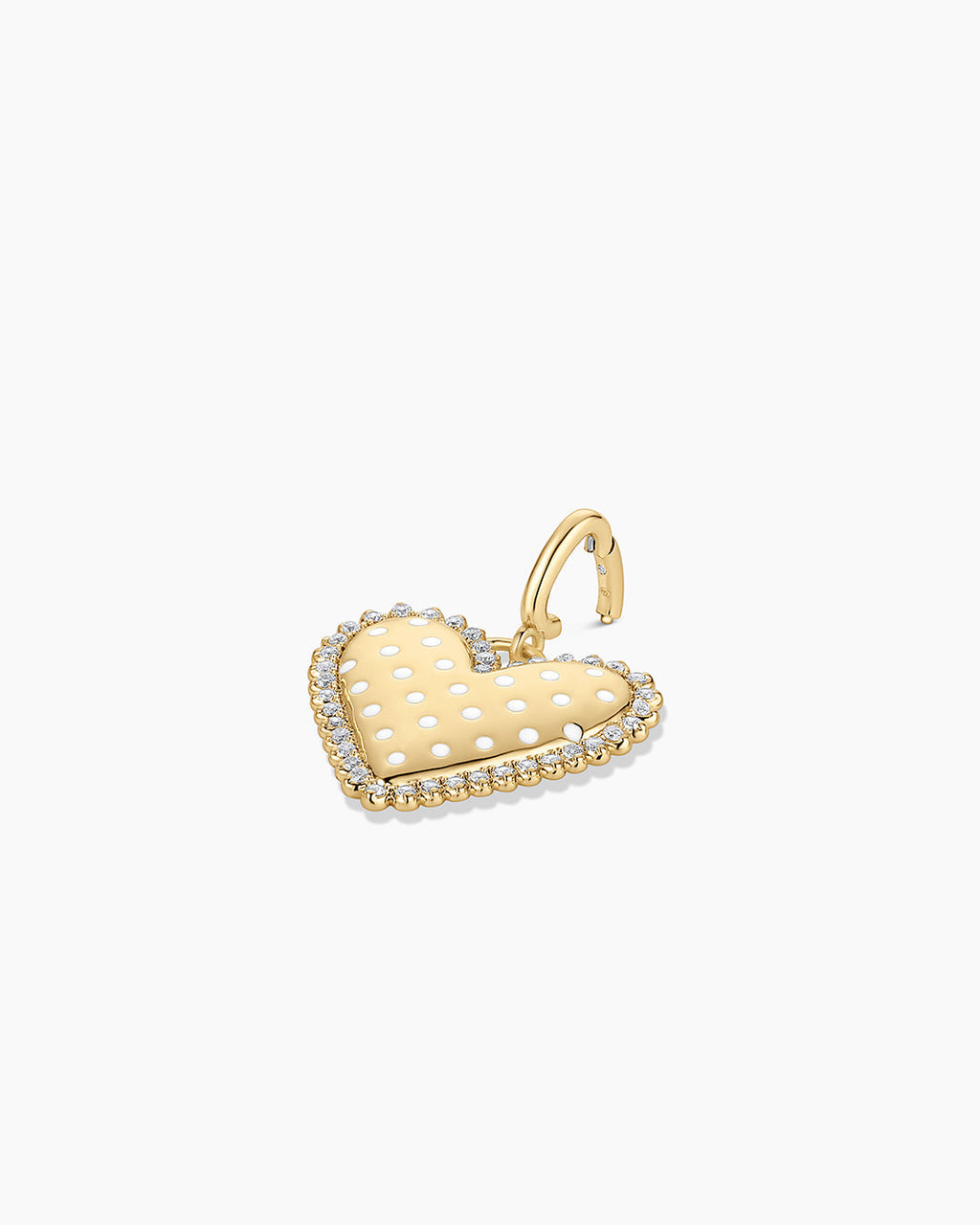 Vintage Heart Dot Parker Charm