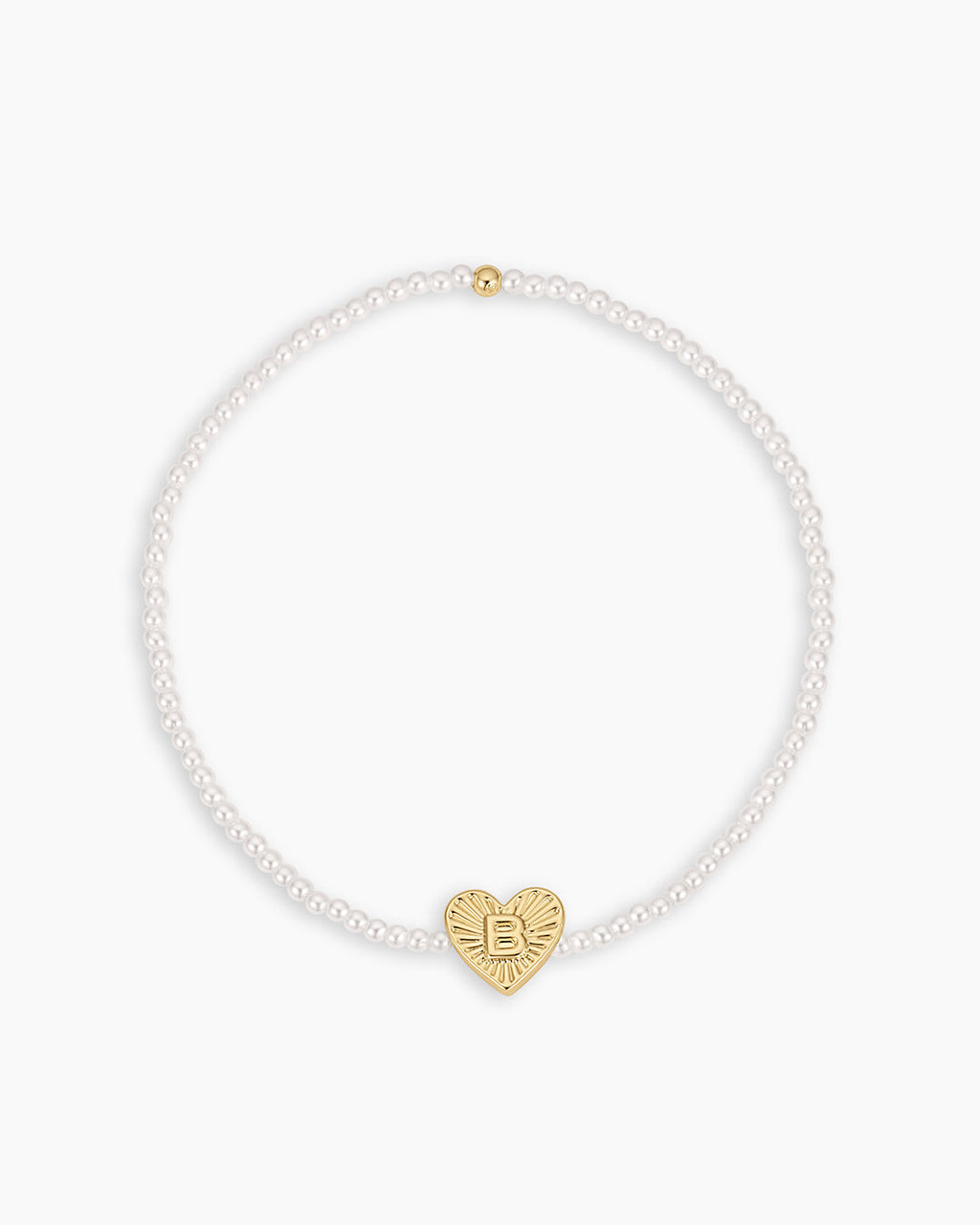 Pearl Vintage Heart Alphabet Bracelet