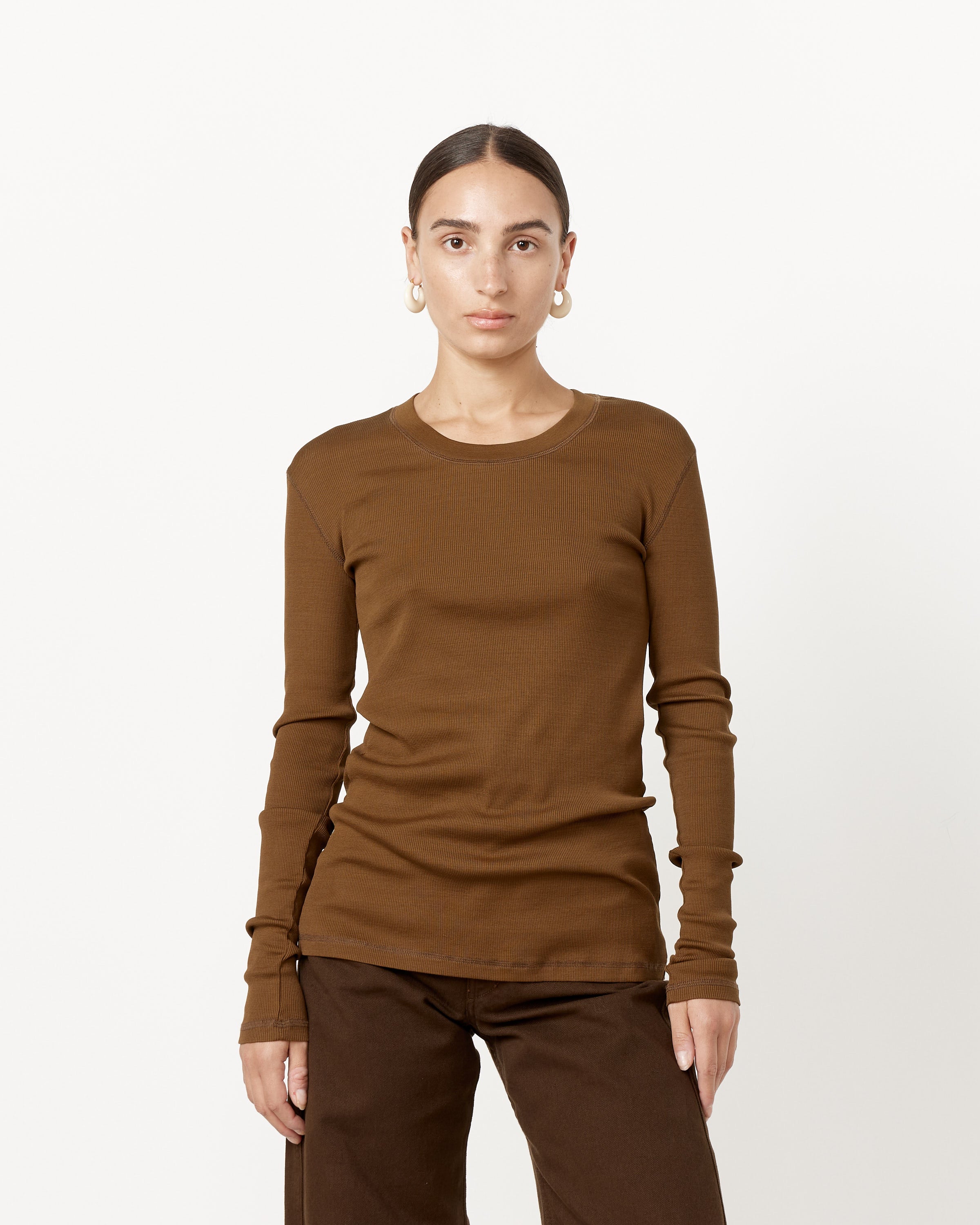 Rib Long Sleeve T-Shirt