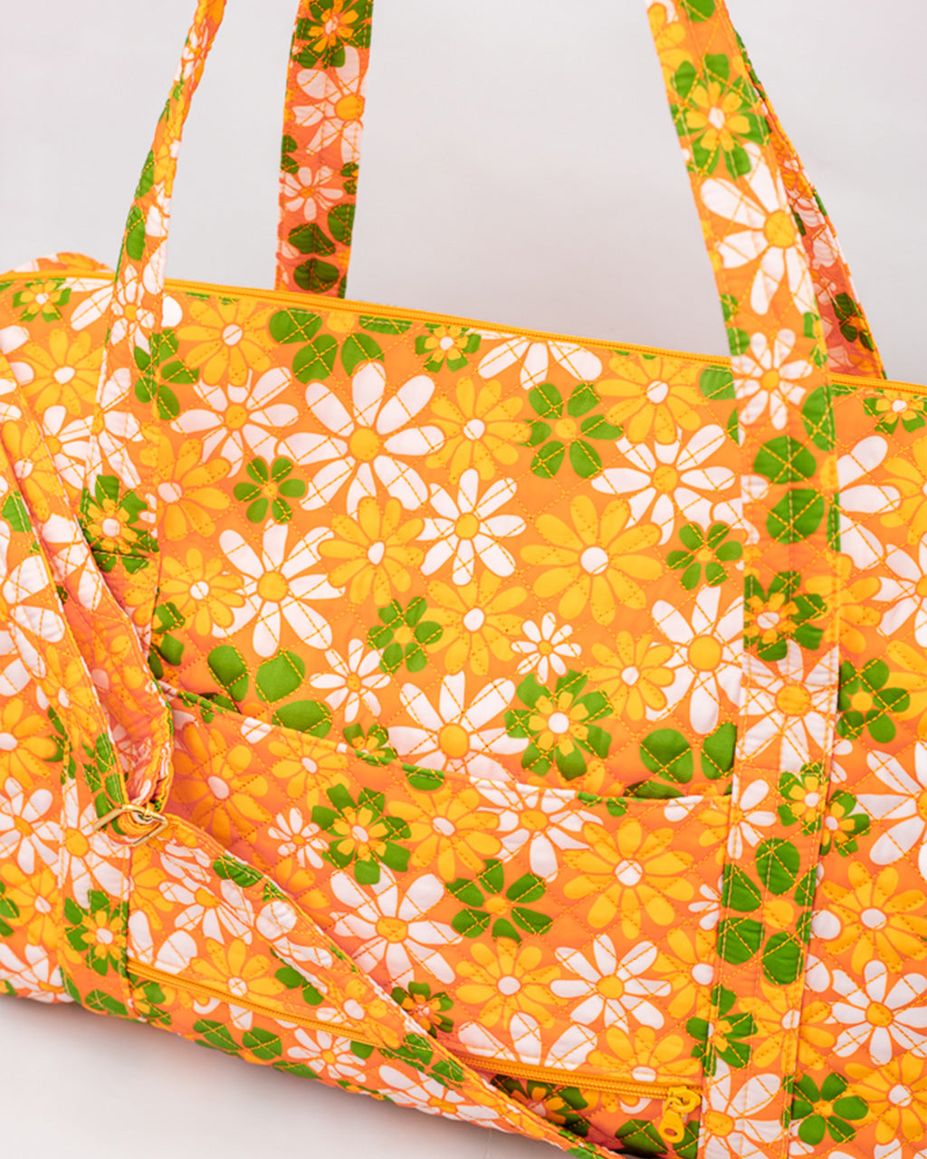Retro Floral Duffel Bag
