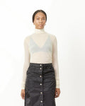Long Sleeve Mesh Mockneck