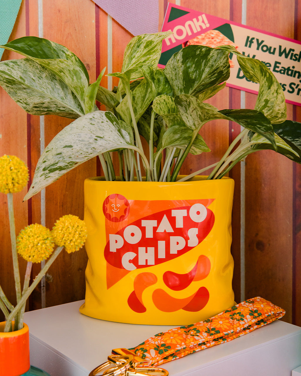 Potato Chips Ceramic Vase