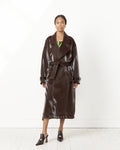 Oversize Faux Leather Trench