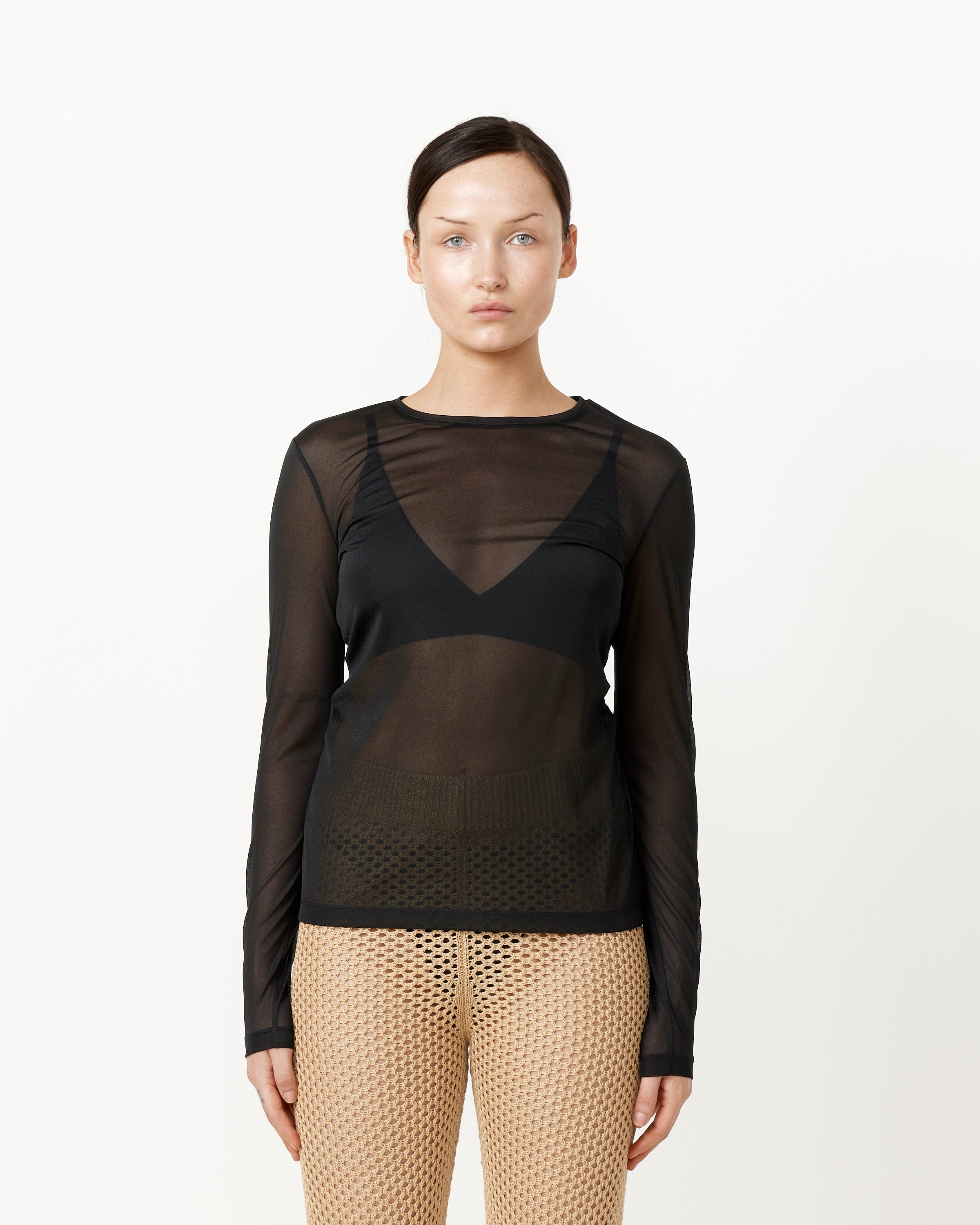 Sheer Pintuck Detail Top