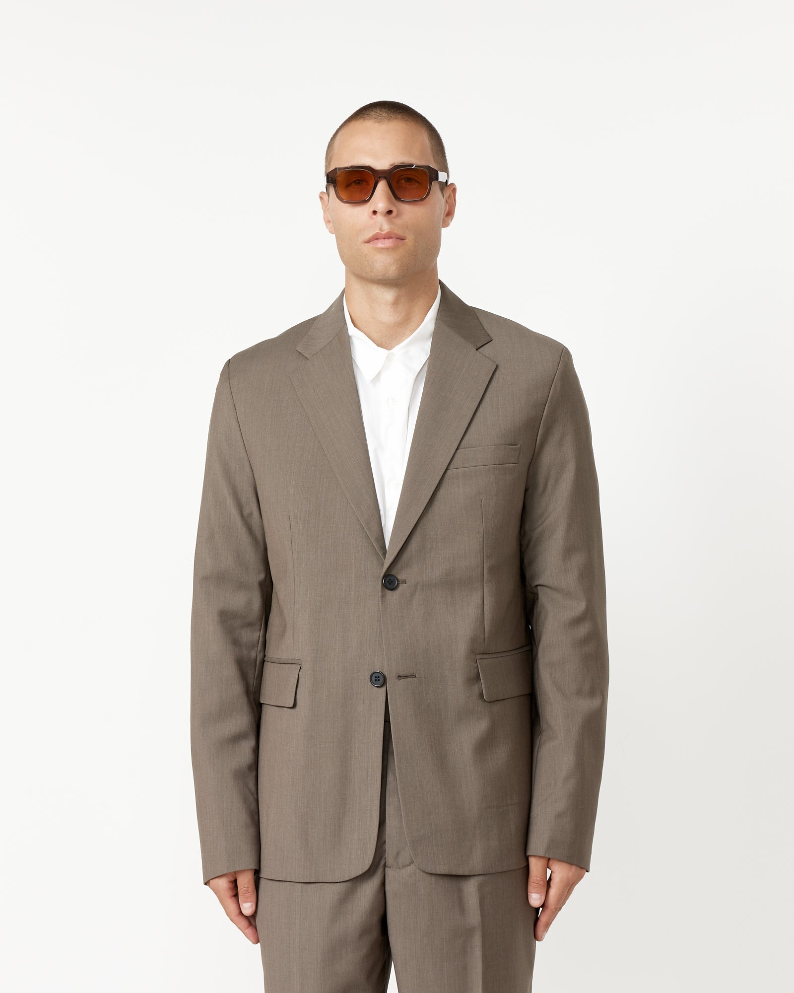 Tropical Wool Single Breasted Blazer