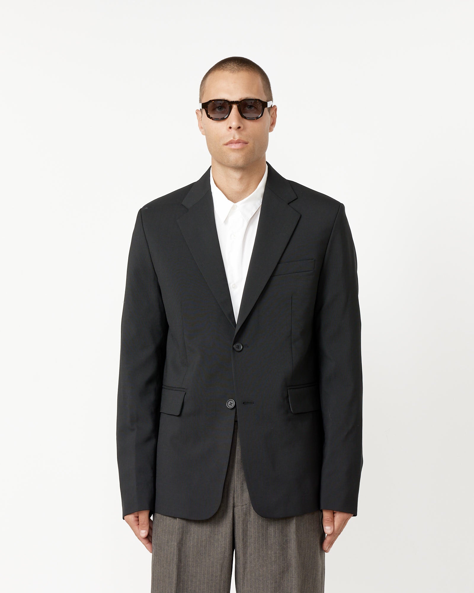 Wool Single Breasted Blazer
