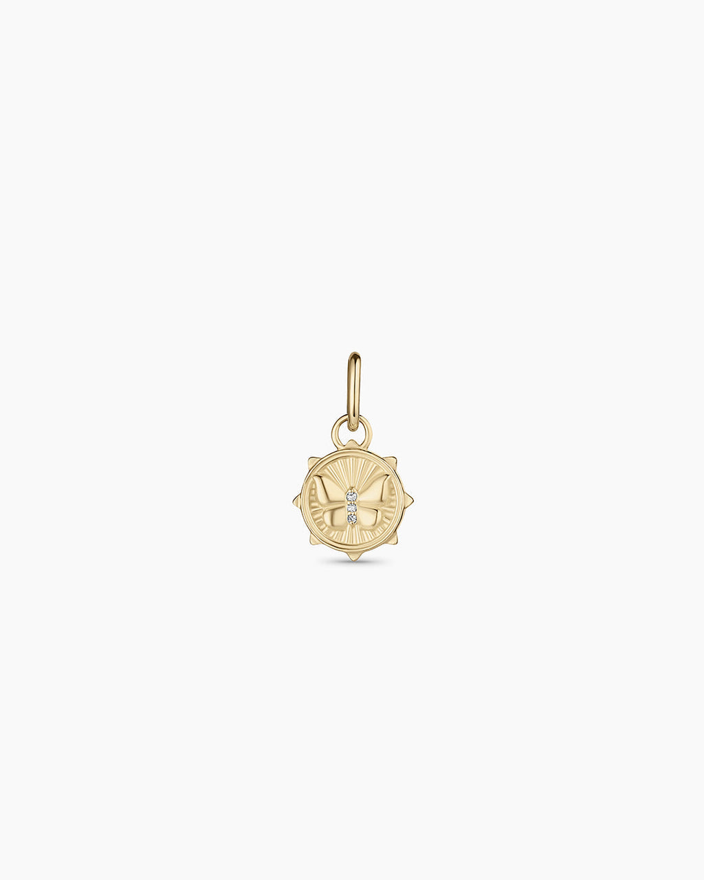 Diamond Butterfly Charm