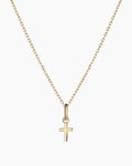 14k Gold Cross Charm Necklace