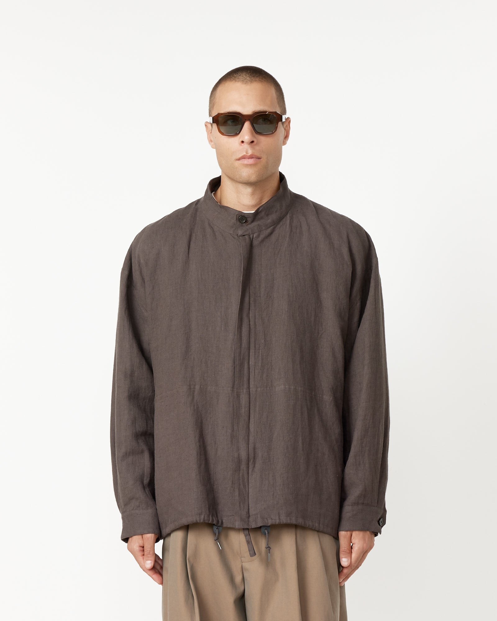 Peach Skin Linen Blouson